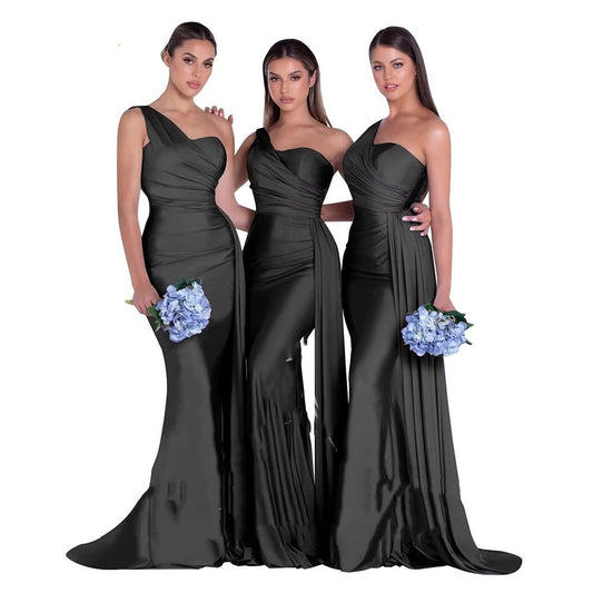 Krispfy.com Mermaid One Shoulder Elegant Wedding Dress - Plus Size