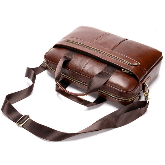 Krispfy Orignals - Men's Leather Briefcase I Business Men's Bag - 43e