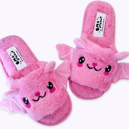 Krispfy Orignals USA - Halloween Shoes Cute Bat Slippers I Warm Home Slippers