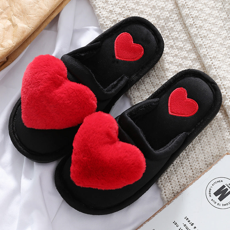Krispfy Orignals USA - Cute Love Slipper I Warm Fluffy Shoes I Home Slippers For Valentine's Day