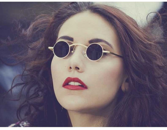 Round Senior Steampunk Fashion Eye Protection Sunglasses