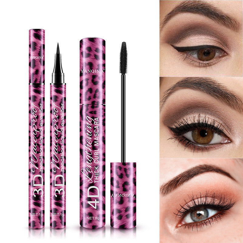 Krispfy Cosmetics Makeup Red Leopard Eyeliner and Mascara Set