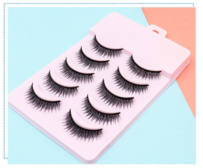 Krispfy Cosmetics Natural Short Cross False Eyelashes Handmade Fake Eye Lashes Makeup USA