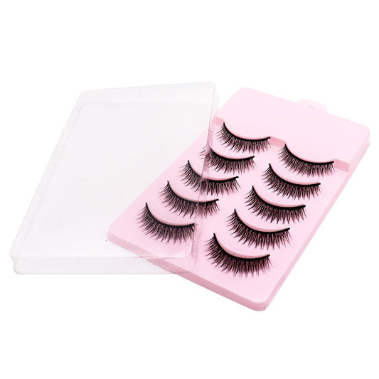 Krispfy Cosmetics Natural Short Cross False Eyelashes Handmade Fake Eye Lashes Makeup USA