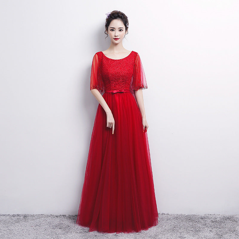 Krispfy.com Banquet Evening Dress Female Spring New Fashion Annual Meeting Host Dress Chorus Performance Long Dress