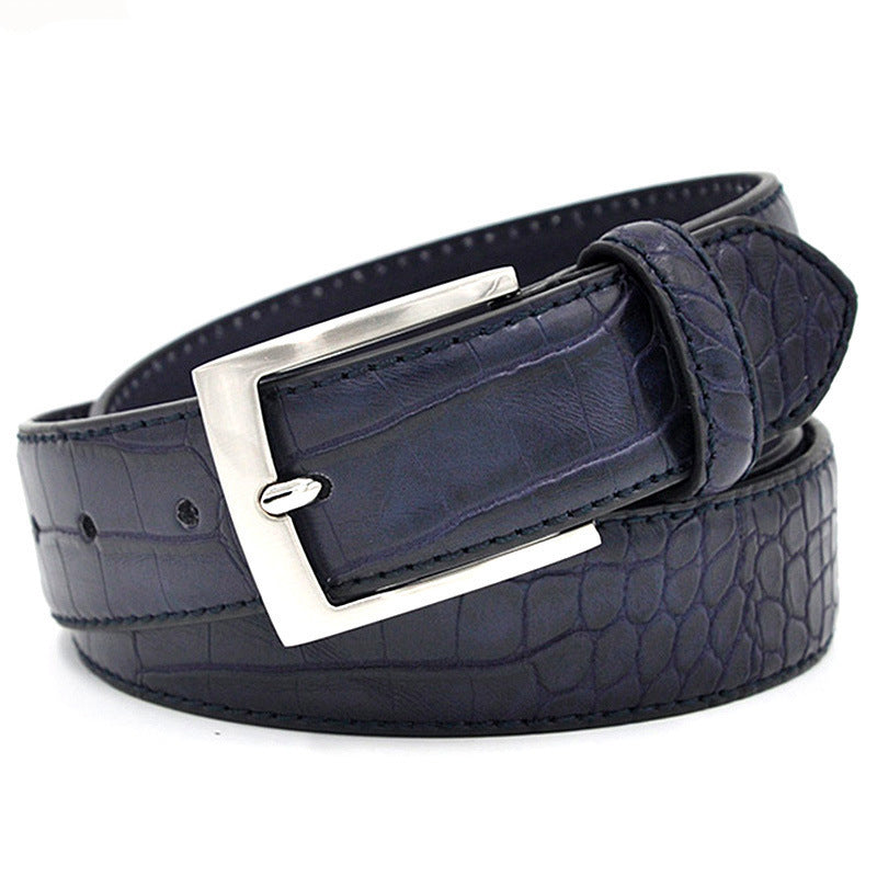 Mens Fashion Waist Belts Faux Pattern With Split Leather Luxury Male Designer Belt Accessories Factory Price