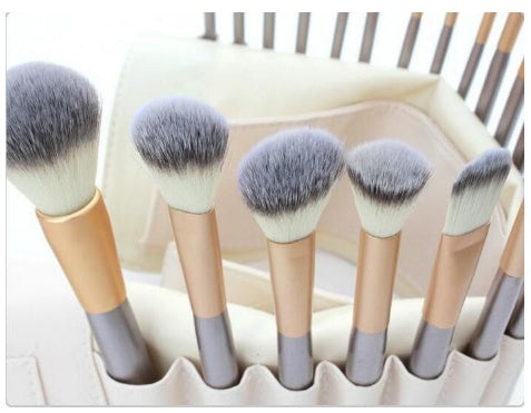 Persian Make-up Brush Suit Rice White Make Up Brush, Champagne Color Brush Handle Make-up Brush Without- Krispfy.com