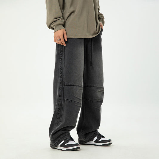 Man Pair Pleated Japanese Drawstring Trousers