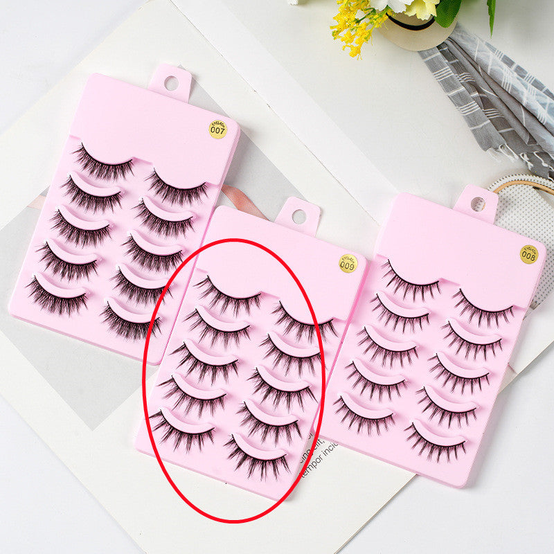 Krispfy 5 Pairs Manga Lashes New Arrival Anime Cosplay Natural Wispy  Korean Makeup Artificial False Eyelashes