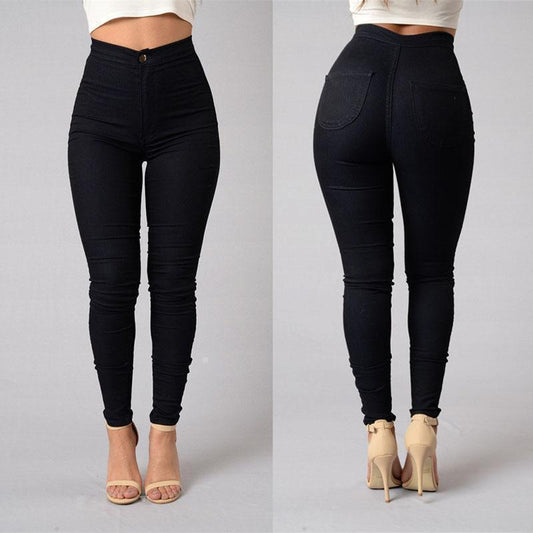 Krispfy.com explosion Leggings thin waist stretch pencil pants tight candy colored jeans