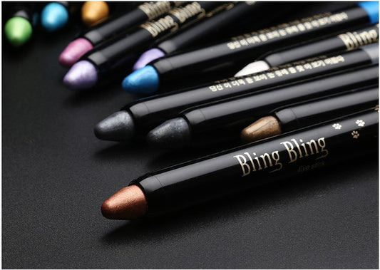 Krispfy Cosmetics Pearlescent Silkworm Eyeshadow Pen Lasting Waterproof And Not Blooming Shiny Pearlescent Gel Pen 15 Color Eye Shadow Pen