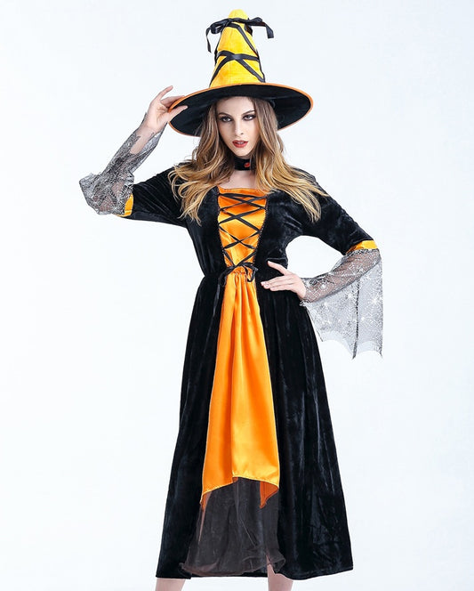Krispfy.com Women Scary Witch Costumes Sorceress Cosplay Costume For Halloween Carnival Fancy Dress Women Magic Moment Costume - Hot Sale