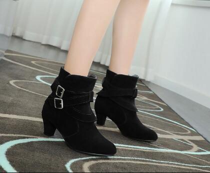 Krispfy Orignals USA - Casual Women High Heels Pumps I Warm Ankle Boots