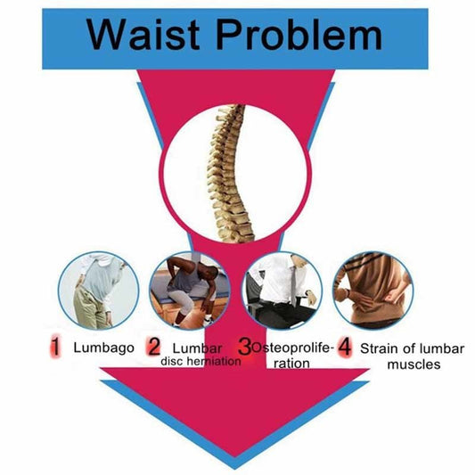 Adjustable Tourmaline Self-heating Magnetic Therapy Waist Support Belt