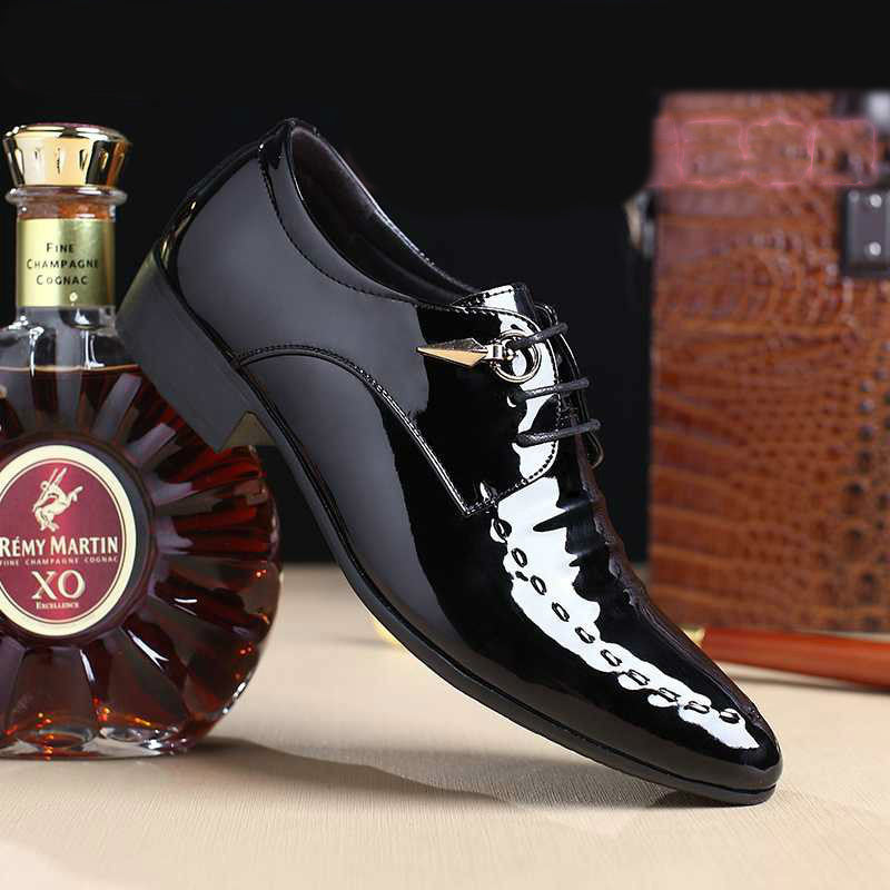 Krispfy Orignals USA - Formal Men's Dress Shoes I Genuine Leather Black Luxury Wedding Shoes Men