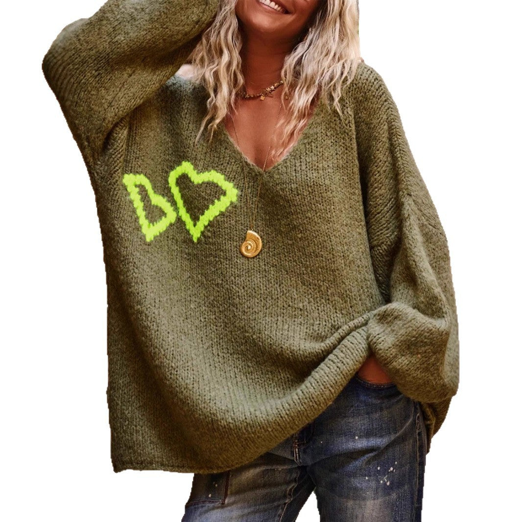 Women's Casual Loose Long-sleeved Pullover Sweater