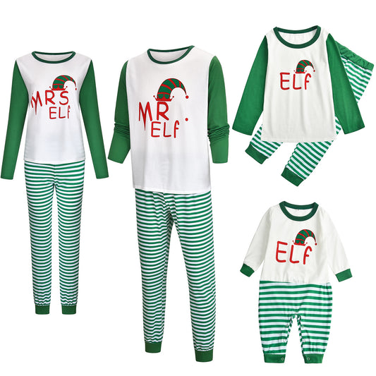 Home Clothes Pajama Suit Christmas Parent-child