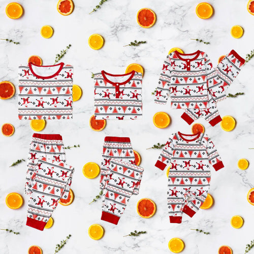 Christmas Parent-child Suit Pajamas Printed Long Sleeve Round Neck