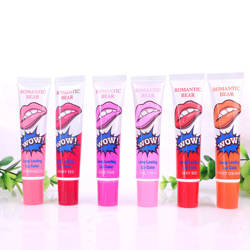 Krispfy Cosmetics Amazing 6 Colors Peel Off Liquid Lipstick Waterproof Long Lasting Lip Gloss Mask Moisturizer Makeup Tear Pull Lip Lint Cosmetic