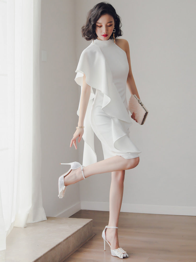 Krispfy.com Party party white short evening dress