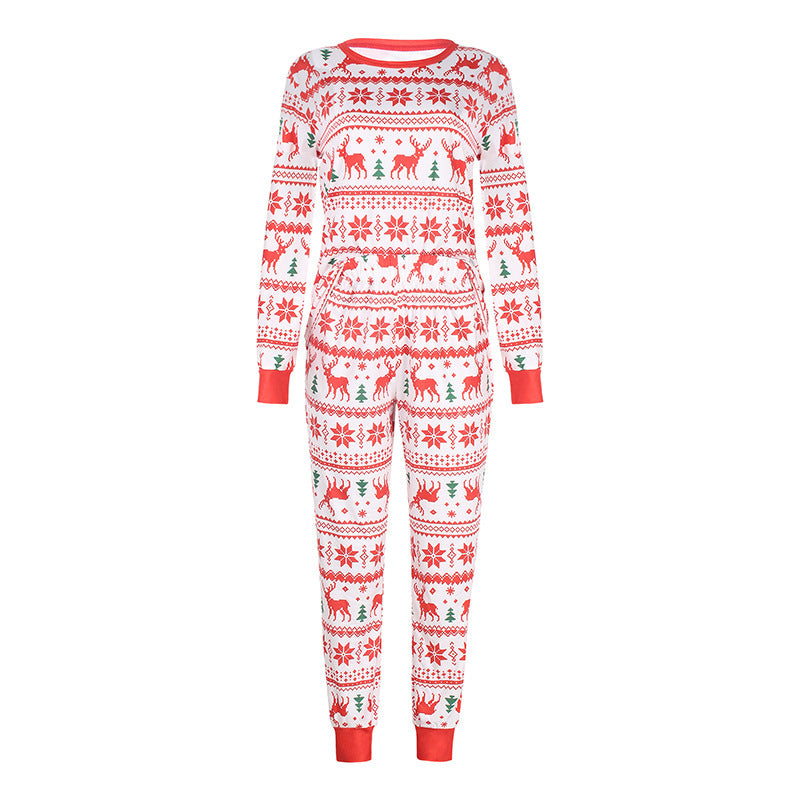Printed Long-sleeved Casual Parent-child Suit