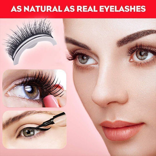 Reusable 3D Mink Lashes Natural False Eyelash - Krispfy.comes Self Adhesive Fake Glue Free Makeup Eyelash Extension Silk