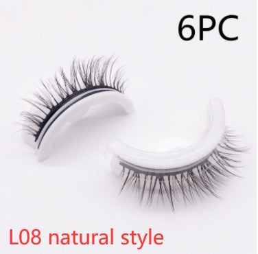 Reusable 3D Mink Lashes Natural False Eyelash - Krispfy.comes Self Adhesive Fake Glue Free Makeup Eyelash Extension Silk