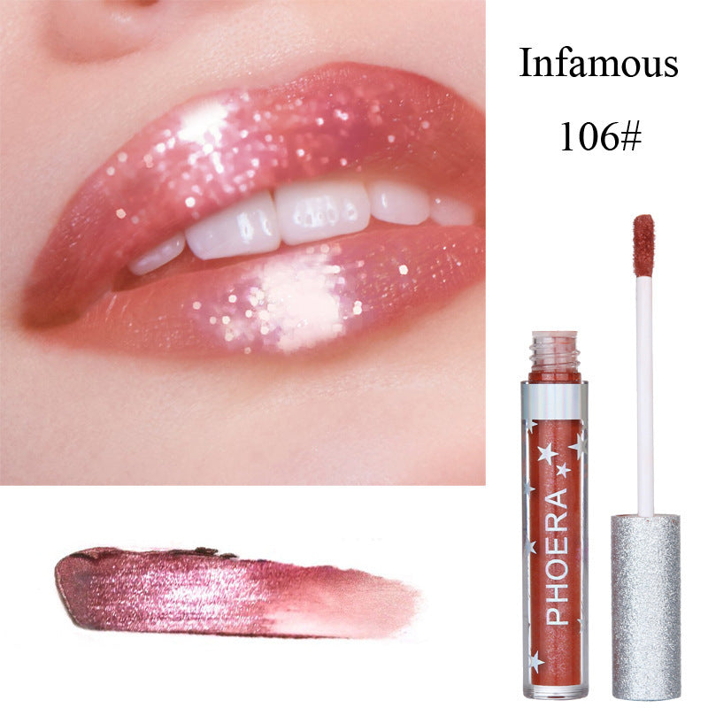 Krispfy Cosmetics Moisturizing Candy Color Lip Gloss Waterproof Glitter Liquid Lipstick Long Lasting Makeup Lipstick