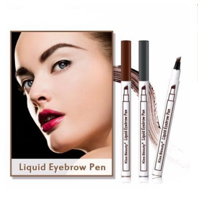 Waterproof Natural Eyebrow Pen Four-claw Eye Brow Tint Fork Tip Eyebrow Tattoo Pencil- Krispfy.com