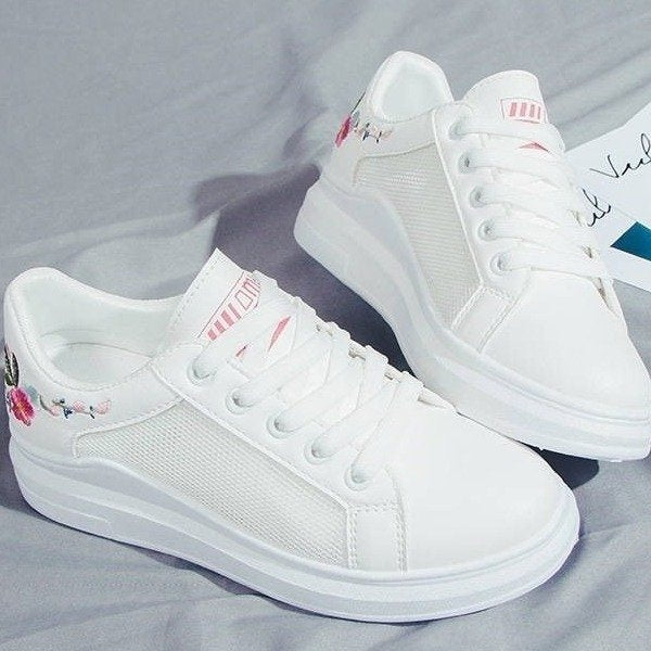 Krispfy Orignals USA - Women's Net Shoes Breathable White Shoes Women