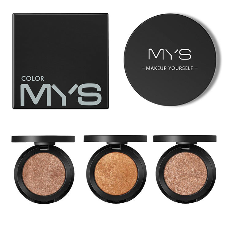 MYS Brand Face Makeup Powder 6 color Waterproof Minerals Shimmer Brightener Contour Glow Kit Bronzer Highlighter Makeup Palettes - Krispfy.com