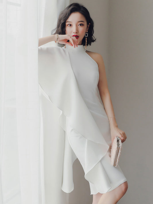 Krispfy.com Party party white short evening dress