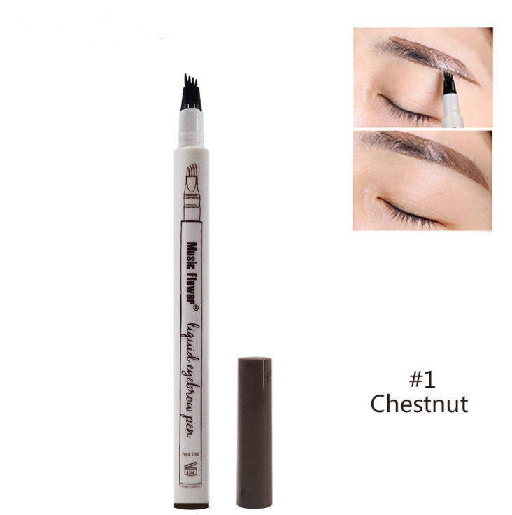 Waterproof Natural Eyebrow Pen Four-claw Eye Brow Tint Fork Tip Eyebrow Tattoo Pencil- Krispfy.com