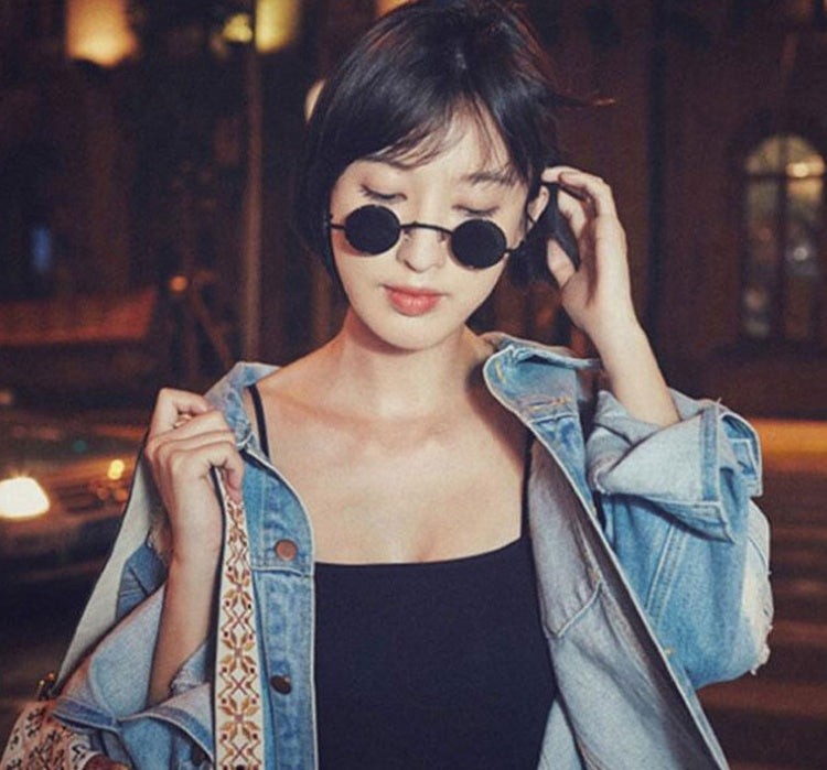 Round Senior Steampunk Fashion Eye Protection Sunglasses