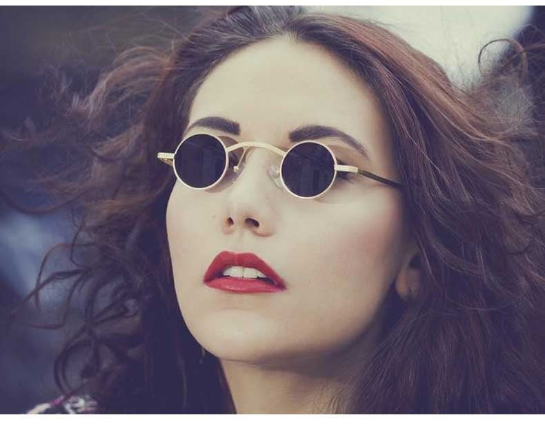 Round Senior Steampunk Fashion Eye Protection Sunglasses
