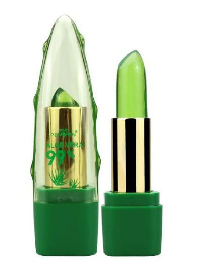 Krispfy Cosmetics Aloe Vera Gel Color Changing Lipstick Gloss  Moisturizer Anti-drying Desalination Fine-grain Lip Blam Care