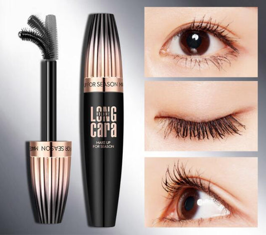 Makeup Eyelash Mascara Eye Lashes Makeup 4D Silk Fiber Lash Mascara New Long Curling Black Waterproof Fiber Mascara- Krispfy.com