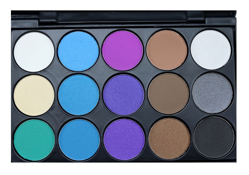 Krispfy Cosmetics 15 color eyeshadow earth color eye shadow smoky eyeshadow E15 multi color makeup plate beauty tools