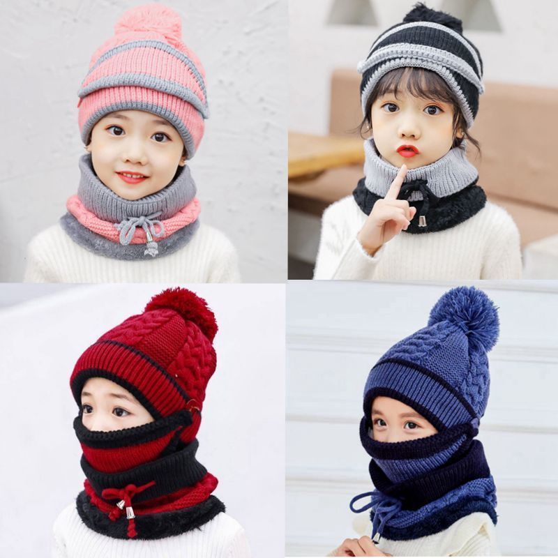 Children scarf hat mask set