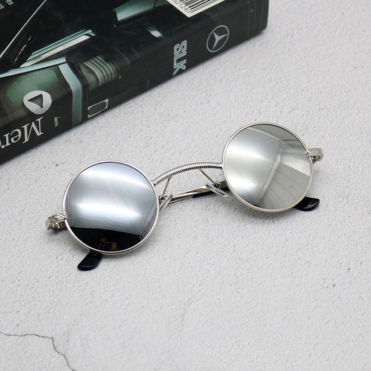 Round Senior Steampunk Fashion Eye Protection Sunglasses