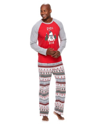 Christmas parent-child suit printing home service pajamas two-piece