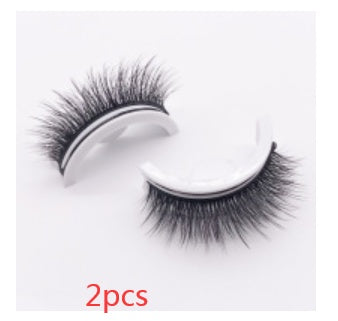 Reusable 3D Mink Lashes Natural False Eyelash - Krispfy.comes Self Adhesive Fake Glue Free Makeup Eyelash Extension Silk