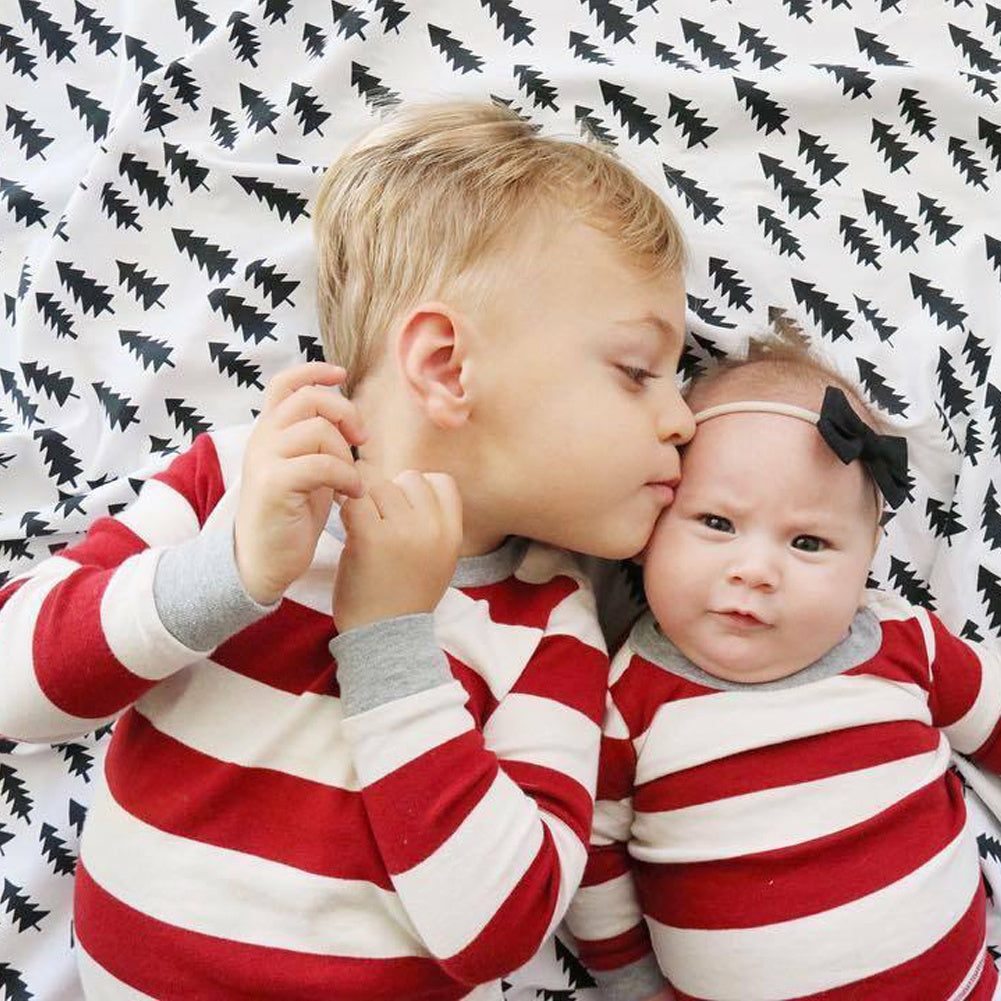 Parent-child Striped Christmas Family Suit And Autumn Long-sleeved Home Service Suit