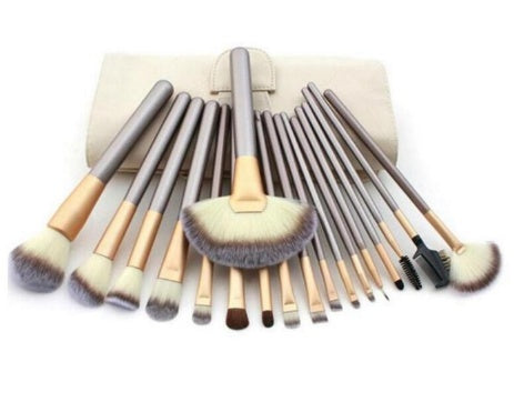 Persian Make-up Brush Suit Rice White Make Up Brush, Champagne Color Brush Handle Make-up Brush Without- Krispfy.com
