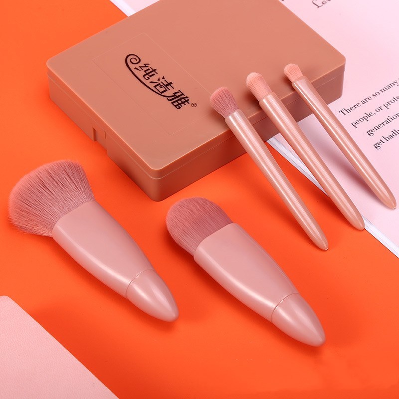 Krispfy Cosmetics 5Pcs Makeup Brushes Tool Set Cosmetic Powder Eye Shadow Foundation Blush Blending Make Up Brush