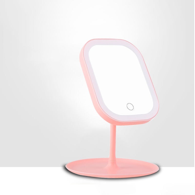Krispfy Cosmetics Desktop Mirror Dressing Mirror With Light Bulb Fill Light Beauty Makeup