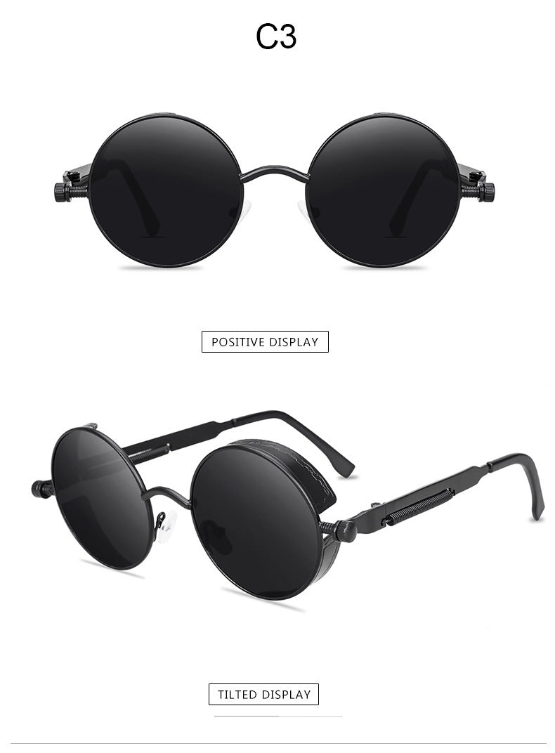 Fashion Steampunk Metal Spring Foot Sunglasses