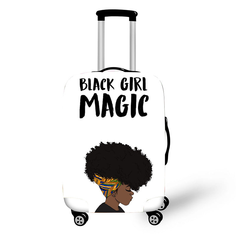 Krispfy Orignals - African Girl Travel Art Luggage Cover Suitcase  I Protection Baggage I Dust Cover