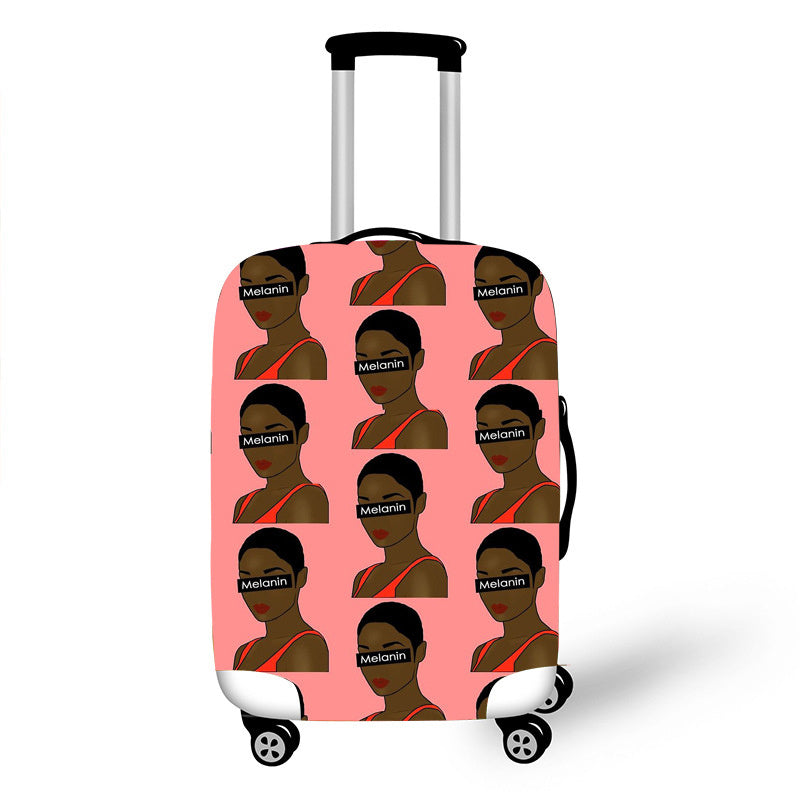 Krispfy Orignals - African Girl Travel Art Luggage Cover Suitcase  I Protection Baggage I Dust Cover