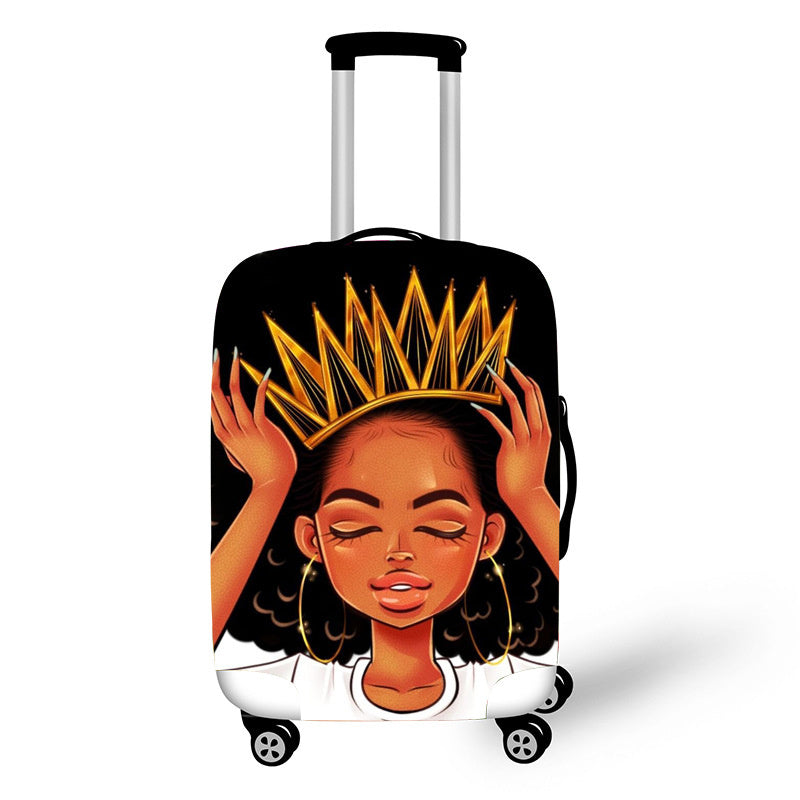 Krispfy Orignals - African Girl Travel Art Luggage Cover Suitcase  I Protection Baggage I Dust Cover